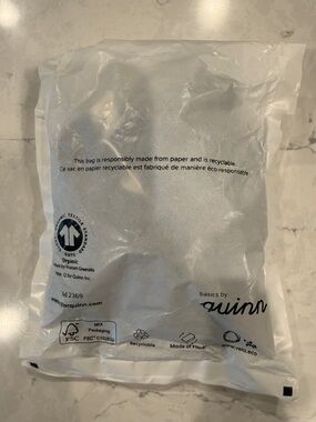 Quinn Black Organic Racerback sports bra, size medium